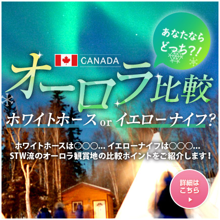 カナダ オーロラ比較