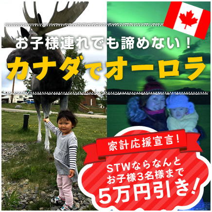 オーロラ家族旅行