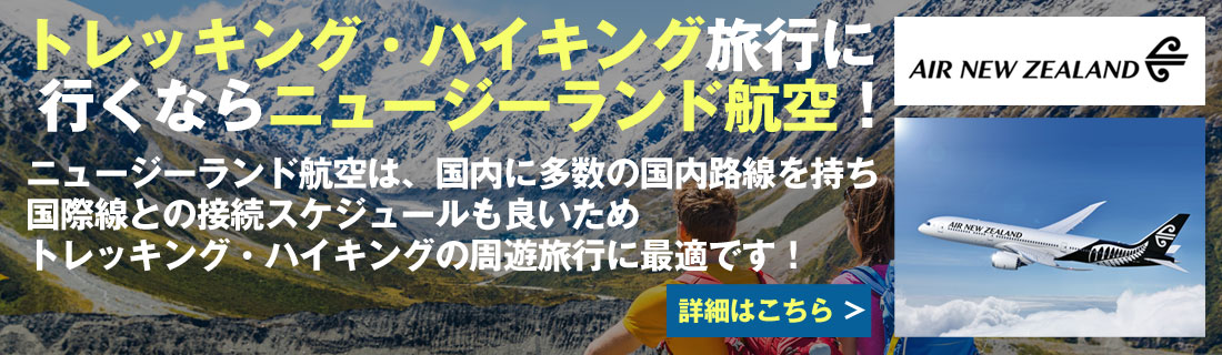 ニュージーランド トレッキング・ハイキング旅行はニュージーランド航空で！